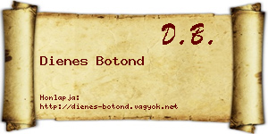 Dienes Botond névjegykártya