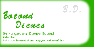 botond dienes business card